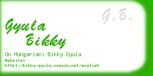 gyula bikky business card